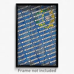 Washoe Valley Nevada Poster (NV City Souvenir 11x17 Town Print)