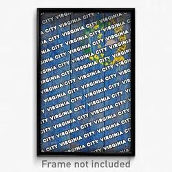 Virginia City Nevada Poster (NV City Souvenir 11x17 Town Print)