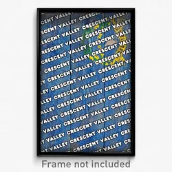 Crescent Valley Nevada Poster (NV City Souvenir 11x17 Town Print)