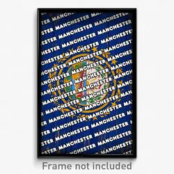 Manchester New Hampshire Poster (NH City Souvenir 11x17 Town Print)
