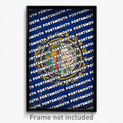 Portsmouth New Hampshire Poster (NH City Souvenir 11x17 Town Print)