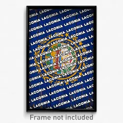 Laconia New Hampshire Poster (NH City Souvenir 11x17 Town Print)