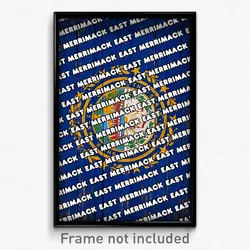 East Merrimack New Hampshire Poster (NH City Souvenir 11x17 Town Print)