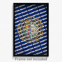 Hampton Beach New Hampshire Poster (NH City Souvenir 11x17 Town Print)