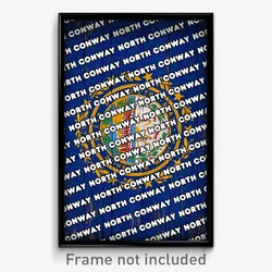 North Conway New Hampshire Poster (NH City Souvenir 11x17 Town Print)