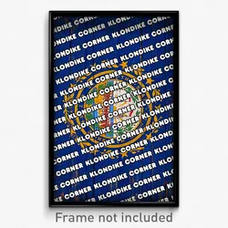 Klondike Corner New Hampshire Poster (NH City Souvenir 11x17 Town Print)