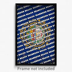 Seabrook Beach New Hampshire Poster (NH City Souvenir 11x17 Town Print)