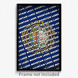 Mountain Lakes New Hampshire Poster (NH City Souvenir 11x17 Town Print)