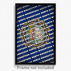 North Woodstock New Hampshire Poster (NH City Souvenir 11x17 Town Print)