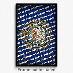 West Stewartstown New Hampshire Poster (NH City Souvenir 11x17 Town Print)