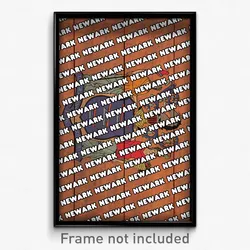 Newark New Jersey Poster (NJ City Souvenir 11x17 Town Print)