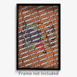 Jersey City New Jersey Poster (NJ City Souvenir 11x17 Town Print)