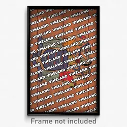 Vineland New Jersey Poster (NJ City Souvenir 11x17 Town Print)