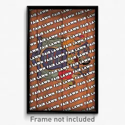 Fair Lawn New Jersey Poster (NJ City Souvenir 11x17 Town Print)