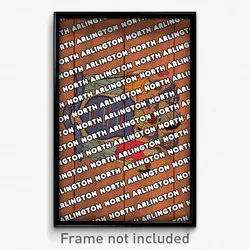 North Arlington New Jersey Poster (NJ City Souvenir 11x17 Town Print)