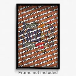 Edgewater New Jersey Poster (NJ City Souvenir 11x17 Town Print)
