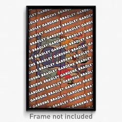 Bradley Gardens New Jersey Poster (NJ City Souvenir 11x17 Town Print)