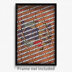 Hasbrouck Heights New Jersey Poster (NJ City Souvenir 11x17 Town Print)
