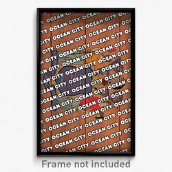 Ocean City New Jersey Poster (NJ City Souvenir 11x17 Town Print)