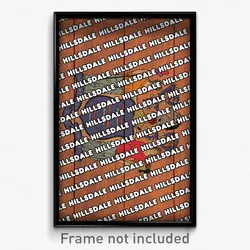 Hillsdale New Jersey Poster (NJ City Souvenir 11x17 Town Print)