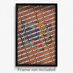 East Rutherford New Jersey Poster (NJ City Souvenir 11x17 Town Print)