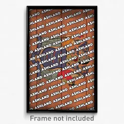 Ashland New Jersey Poster (NJ City Souvenir 11x17 Town Print)