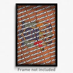 East Franklin New Jersey Poster (NJ City Souvenir 11x17 Town Print)