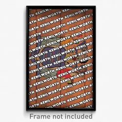 Kenilworth New Jersey Poster (NJ City Souvenir 11x17 Town Print)