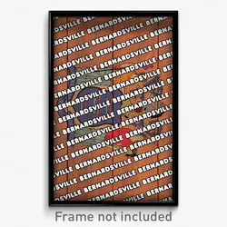 Bernardsville New Jersey Poster (NJ City Souvenir 11x17 Town Print)