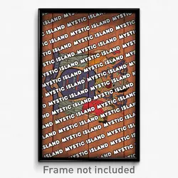 Mystic Island New Jersey Poster (NJ City Souvenir 11x17 Town Print)