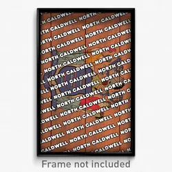 North Caldwell New Jersey Poster (NJ City Souvenir 11x17 Town Print)
