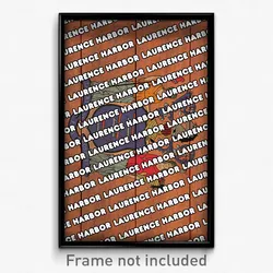 Laurence Harbor New Jersey Poster (NJ City Souvenir 11x17 Town Print)