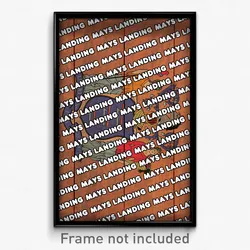 Mays Landing New Jersey Poster (NJ City Souvenir 11x17 Town Print)