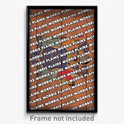 Morris Plains New Jersey Poster (NJ City Souvenir 11x17 Town Print)