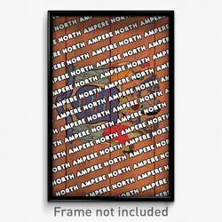 Ampere North New Jersey Poster (NJ City Souvenir 11x17 Town Print)