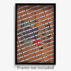 Beattystown New Jersey Poster (NJ City Souvenir 11x17 Town Print)