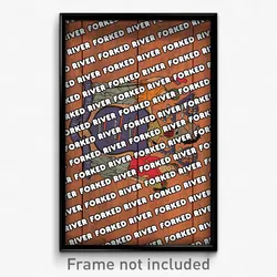 Forked River New Jersey Poster (NJ City Souvenir 11x17 Town Print)