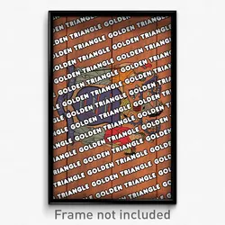Golden Triangle New Jersey Poster (NJ City Souvenir 11x17 Town Print)
