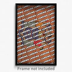 Landing New Jersey Poster (NJ City Souvenir 11x17 Town Print)