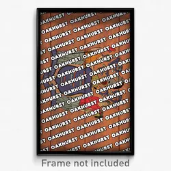 Oakhurst New Jersey Poster (NJ City Souvenir 11x17 Town Print)