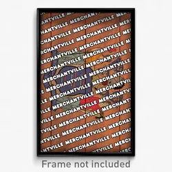 Merchantville New Jersey Poster (NJ City Souvenir 11x17 Town Print)