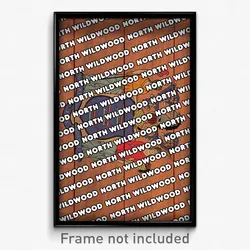 North Wildwood New Jersey Poster (NJ City Souvenir 11x17 Town Print)