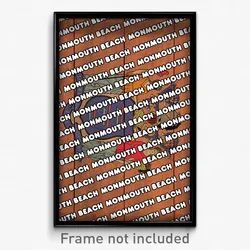 Monmouth Beach New Jersey Poster (NJ City Souvenir 11x17 Town Print)