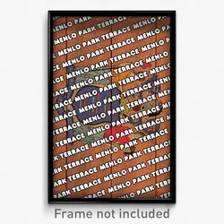 Menlo Park Terrace New Jersey Poster (NJ City Souvenir 11x17 Town Print)