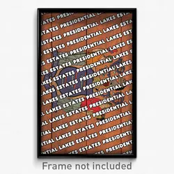 Presidential Lakes Estates New Jersey Poster (NJ City Souvenir 11x17 Town Print)