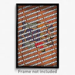 Ogdensburg New Jersey Poster (NJ City Souvenir 11x17 Town Print)