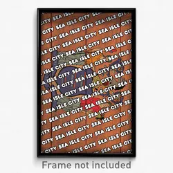 Sea Isle City New Jersey Poster (NJ City Souvenir 11x17 Town Print)