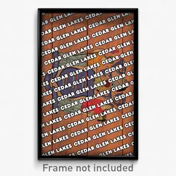 Cedar Glen Lakes New Jersey Poster (NJ City Souvenir 11x17 Town Print)