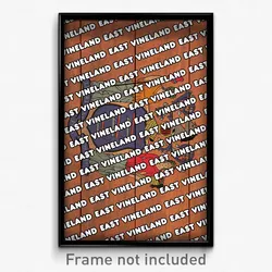 East Vineland New Jersey Poster (NJ City Souvenir 11x17 Town Print)