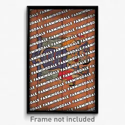 Farmingdale New Jersey Poster (NJ City Souvenir 11x17 Town Print)